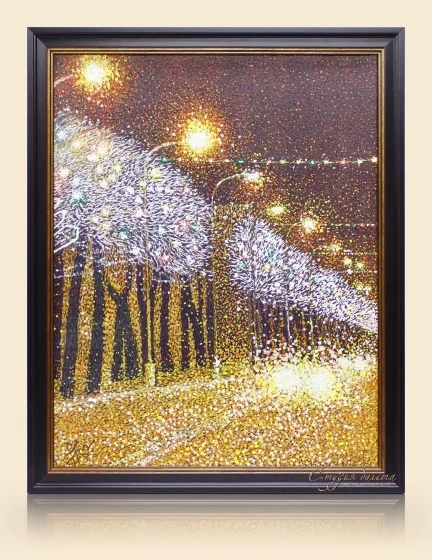 Ночной пейзаж в раме